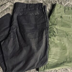NWOT BUNDLE Men’s Blue Mountain Classic Black and Green Chino Pants